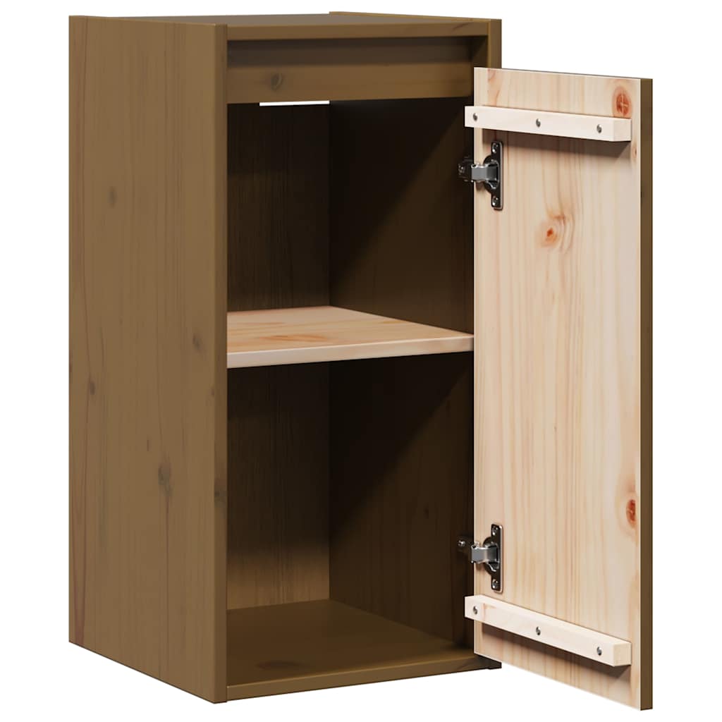Pensili 2 pz Marrone ambra 80x30x35cm in Legno Massello di Pino