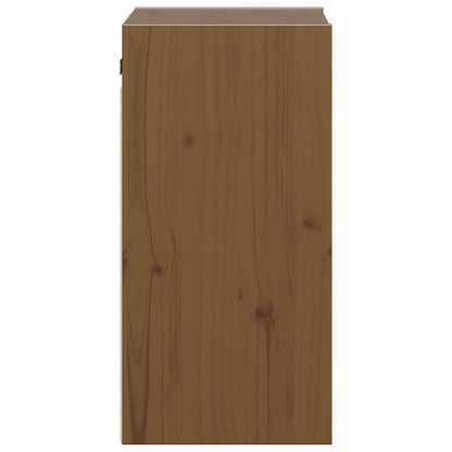 Pensili 2 pz Marrone ambra 80x30x35cm in Legno Massello di Pino | homemem39