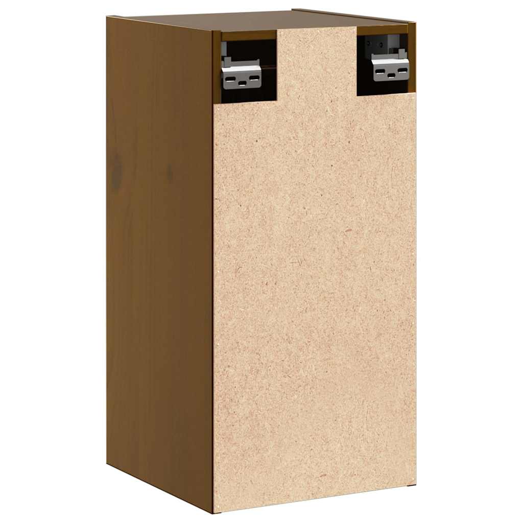 Pensili 2 pz Marrone ambra 80x30x35cm in Legno Massello di Pino