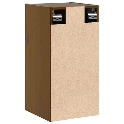 Pensili 2 pz Marrone ambra 80x30x35cm in Legno Massello di Pino