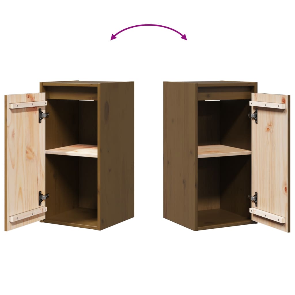 Pensili 2 pz Marrone ambra 80x30x35cm in Legno Massello di Pino | homemem39