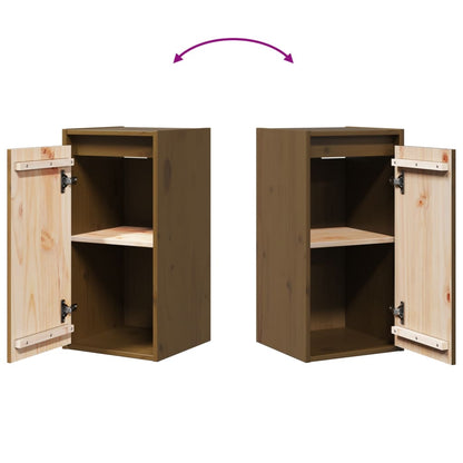 Pensili 2 pz Marrone ambra 80x30x35cm in Legno Massello di Pino | homemem39