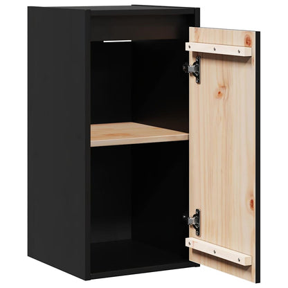 Pensili 2 pz Neri 30x30x60 cm in Legno Massello di Pino