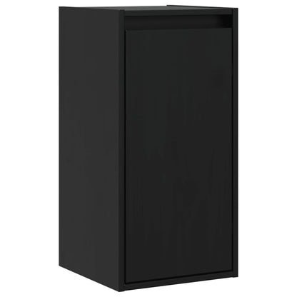 Pensili 2 pz Neri 30x30x60 cm in Legno Massello di Pino | homemem39
