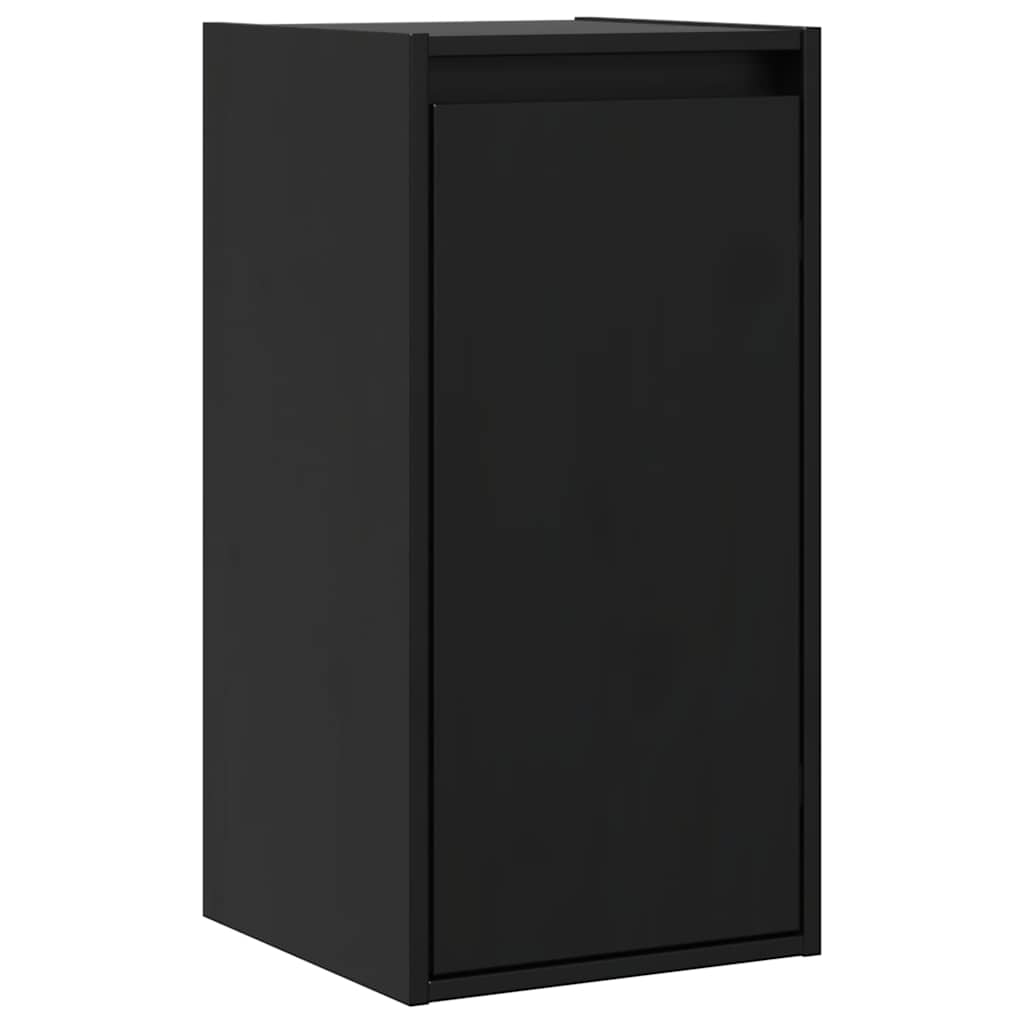 Pensili 2 pz Neri 30x30x60 cm in Legno Massello di Pino