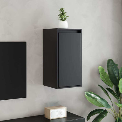 Pensili 2 pz Neri 30x30x60 cm in Legno Massello di Pino