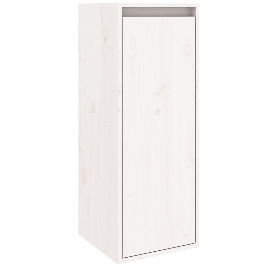Pensili 2 pz Bianchi 30x30x80 cm in Legno Massello di Pino | homemem39