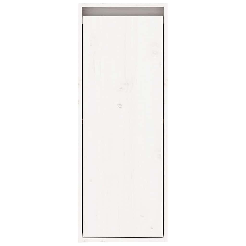 Pensili 2 pz Bianchi 30x30x80 cm in Legno Massello di Pino