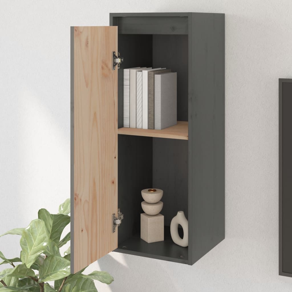 Pensile Grigio 30x30x80 cm in Legno Massello di Pino | homemem39