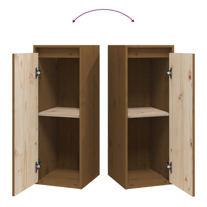 Pensili 2 pz Marrone Ambra 30x30x80cm in Legno Massello di Pino | homemem39