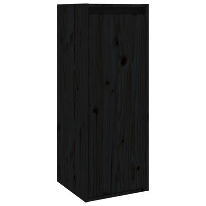 Pensili 2 pz Neri 30x30x80 cm in Legno Massello di Pino | homemem39