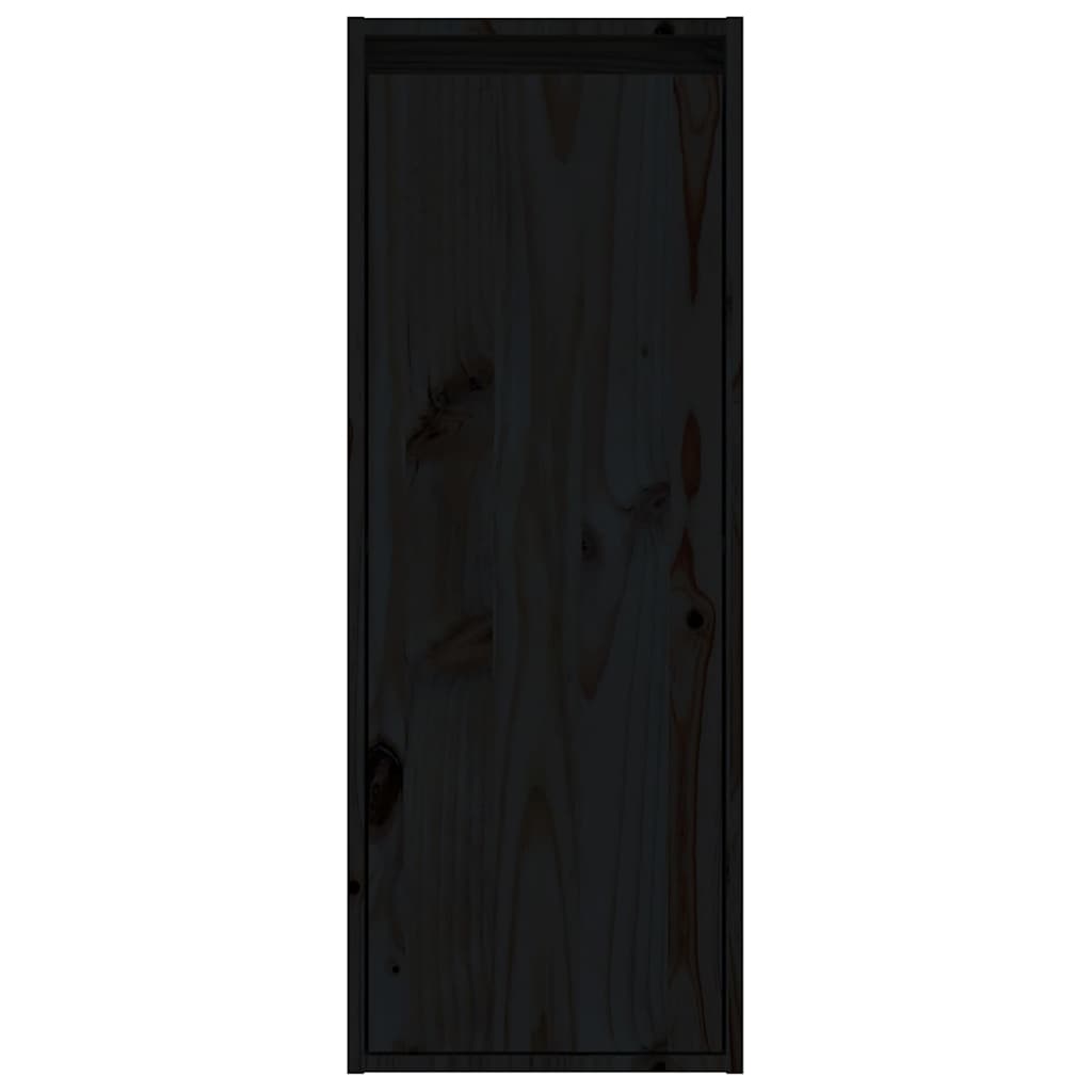 Pensili 2 pz Neri 30x30x80 cm in Legno Massello di Pino