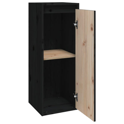 Pensili 2 pz Neri 30x30x80 cm in Legno Massello di Pino | homemem39