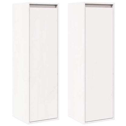 Pensili Bianchi 2 pz 30x30x100 cm in Legno Massello di Pino