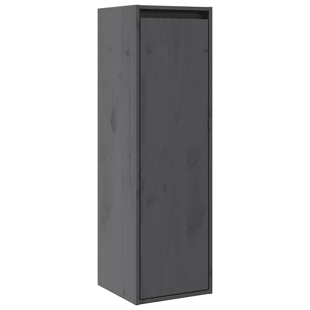 Pensili Grigi 2 pz 30x30x100 cm in Legno Massello di Pino