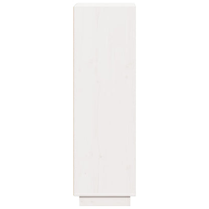 Credenza Bianca 37x34x110 cm in Legno Massello di Pino - homemem39