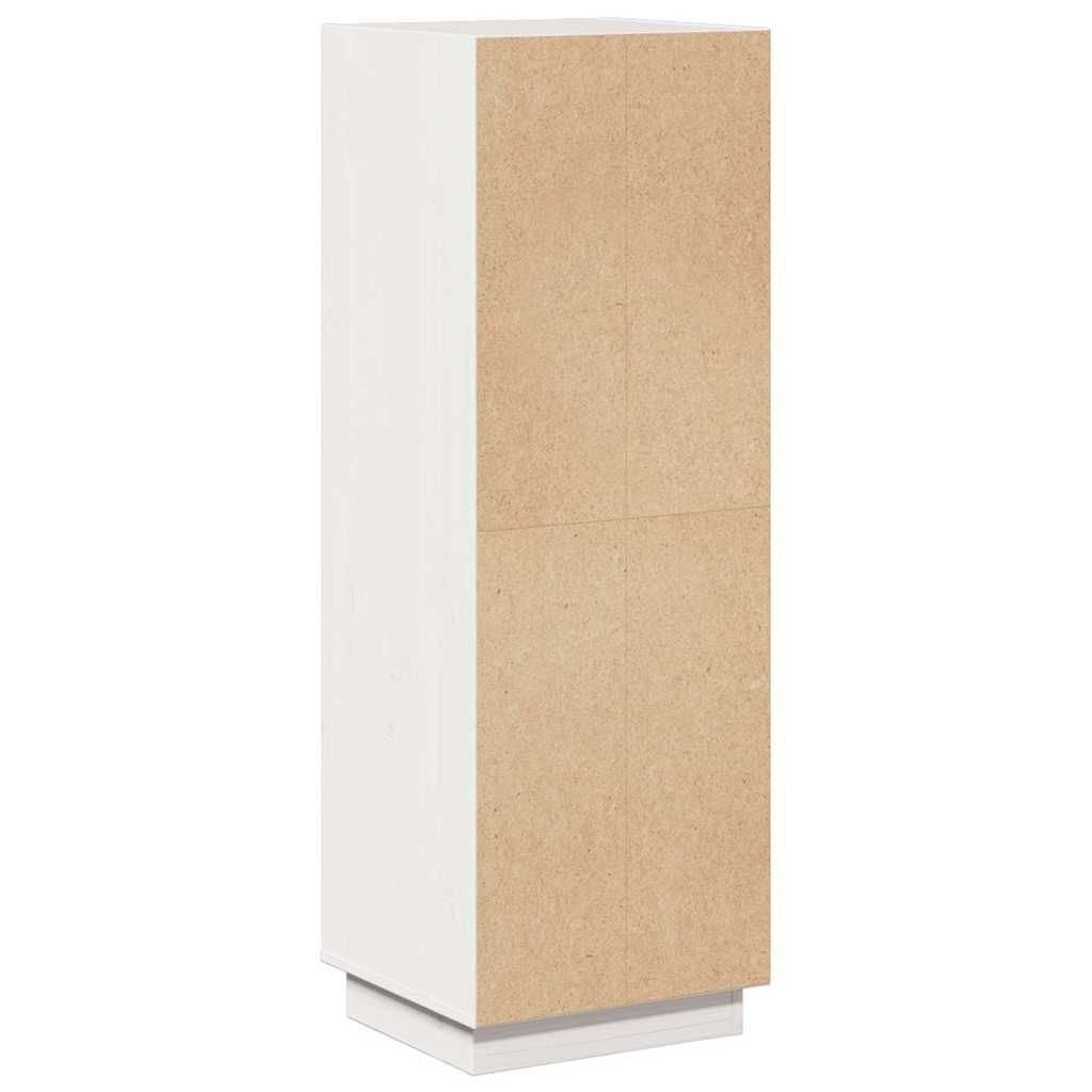 Credenza Bianca 37x34x110 cm in Legno Massello di Pino