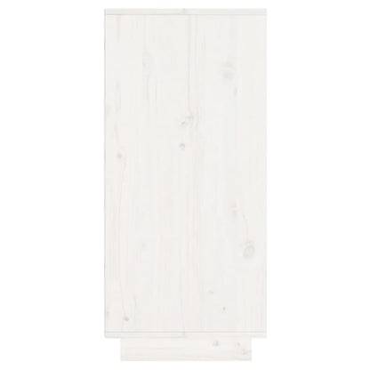 Credenza Bianca 60x34x75 cm in Legno Massello di Pino - homemem39