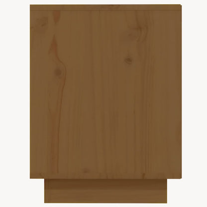 Scarpiera Marrone Ambra 110x34x45 cm in Legno Massello di Pino - homemem39