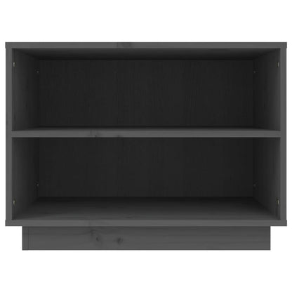 Scarpiera Grigia 60x34x45 cm in Legno Massello di Pino - homemem39