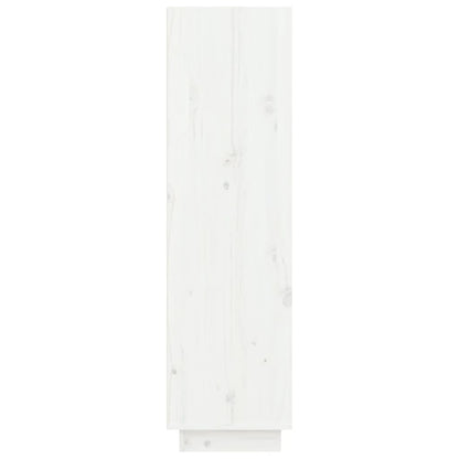 Scarpiera Bianca 60x34x105 cm in Legno Massello di Pino