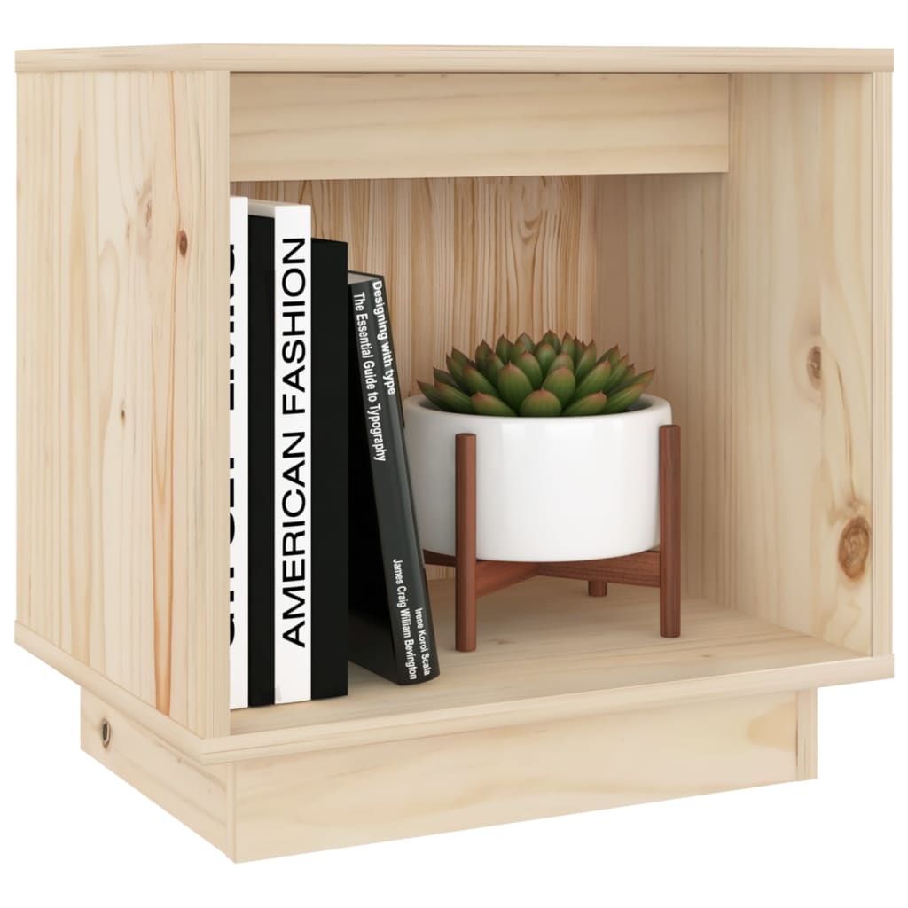 Comodini 2 pz 40x30x40 cm in Legno Massello di Pino