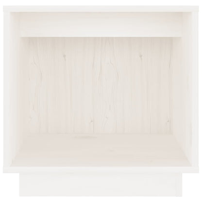 Comodini 2 pz Bianchi 40x30x40 cm in Legno Massello di Pino - homemem39