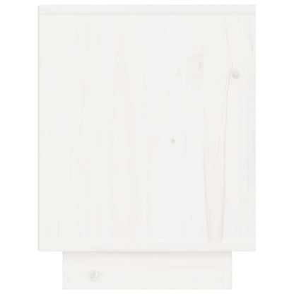 Comodini 2 pz Bianchi 40x30x40 cm in Legno Massello di Pino - homemem39