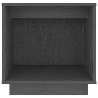 Comodini 2 pz Grigi 40x30x40 cm in Legno Massello di Pino - homemem39