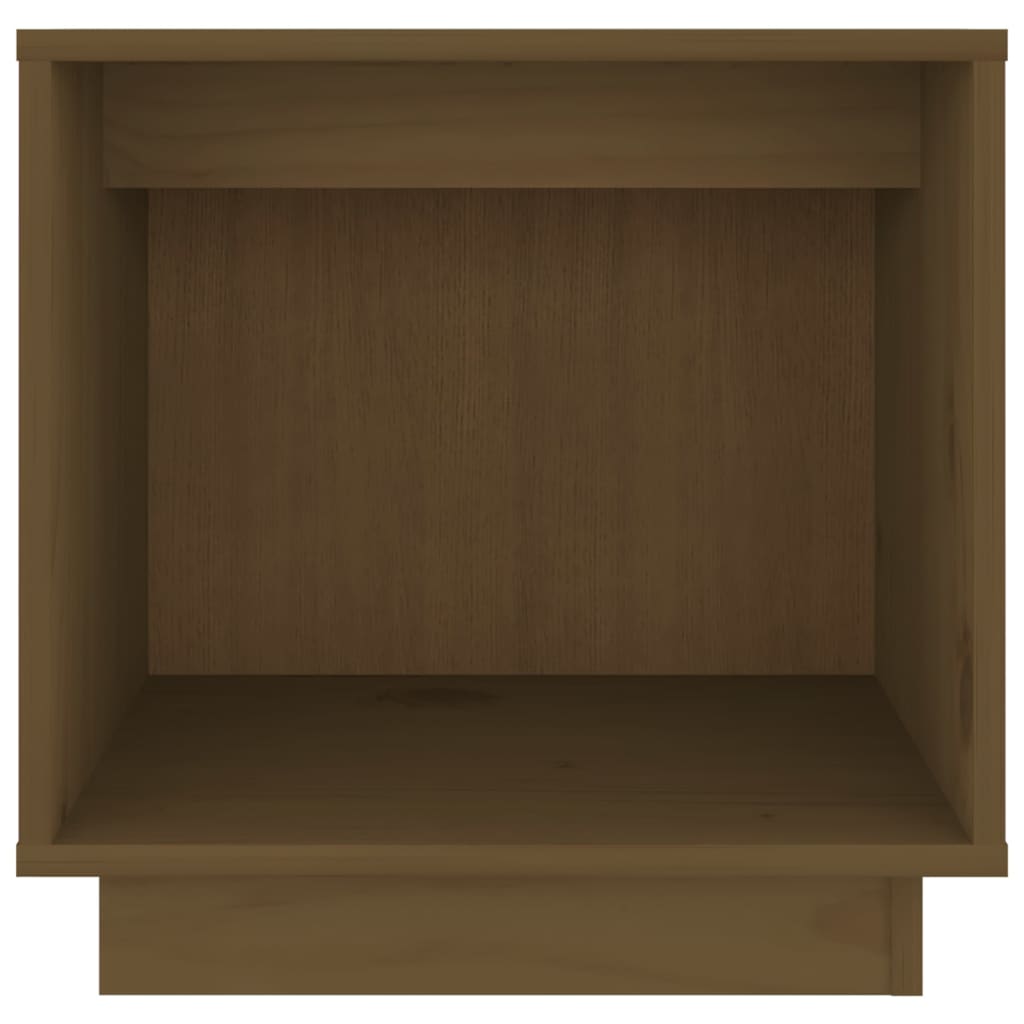 Comodino Marrone Ambra 40x30x40 cm in Legno Massello di Pino