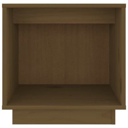 Comodino Marrone Ambra 40x30x40 cm in Legno Massello di Pino