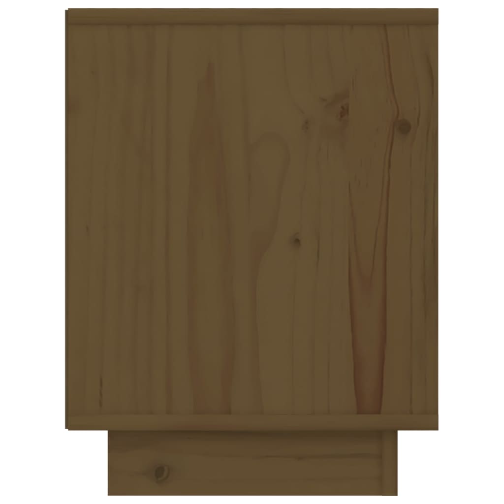 Comodino Marrone Ambra 40x30x40 cm in Legno Massello di Pino | homemem39