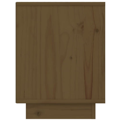 Comodino Marrone Ambra 40x30x40 cm in Legno Massello di Pino | homemem39