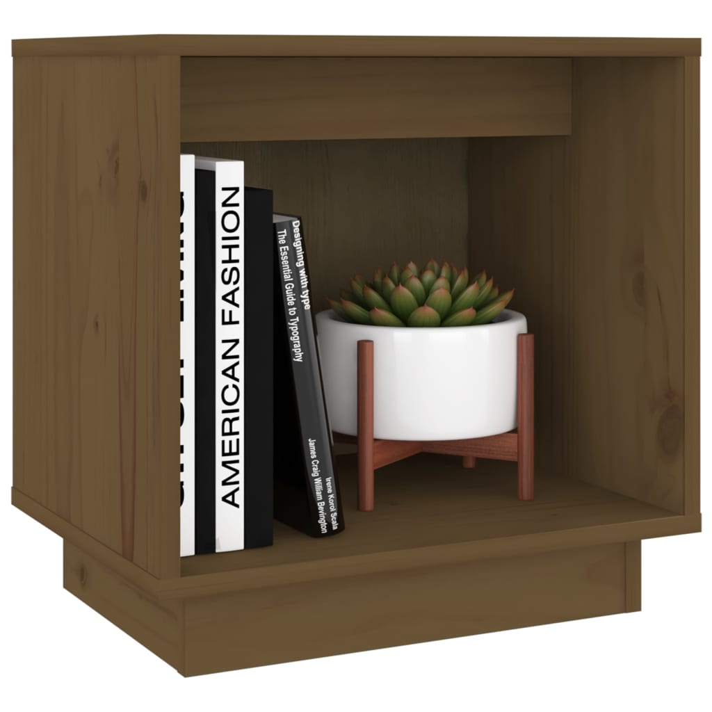 Comodini 2 pz Ambra 40x30x40 cm in Legno Massello di Pino