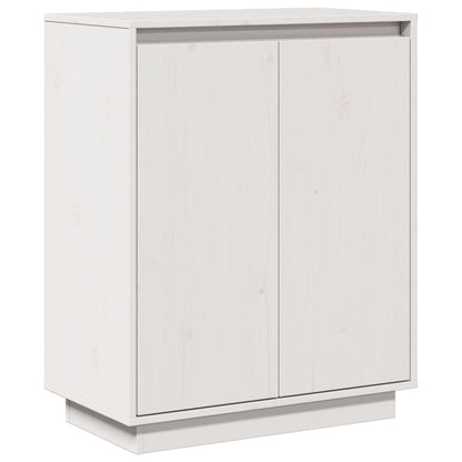 Credenza Bianca 60x34x75 cm in Legno Massello di Pino - homemem39