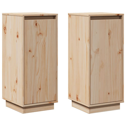 Credenze 2 pz 31,5x34x75 cm in Legno Massello di Pino