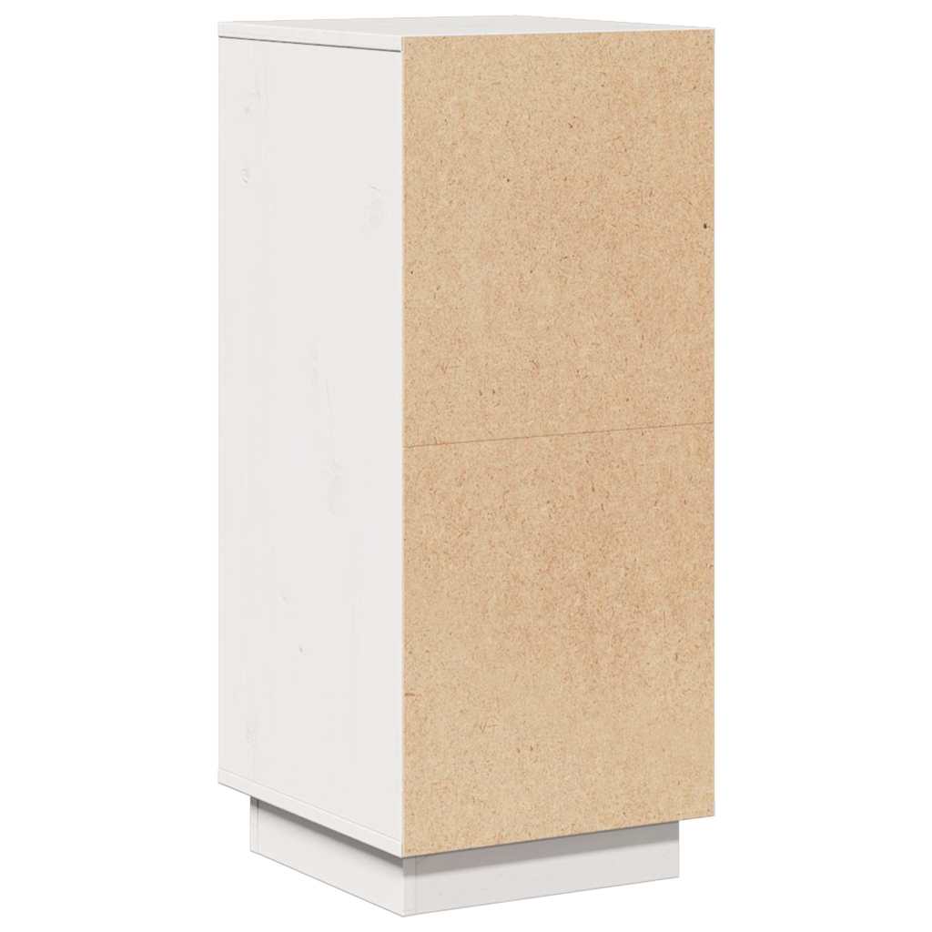 Credenza Bianca 31,5x34x75 cm in Legno Massello di Pino