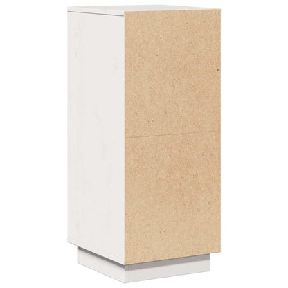 Credenza Bianca 31,5x34x75 cm in Legno Massello di Pino