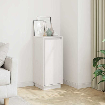 Credenza Bianca 31,5x34x75 cm in Legno Massello di Pino