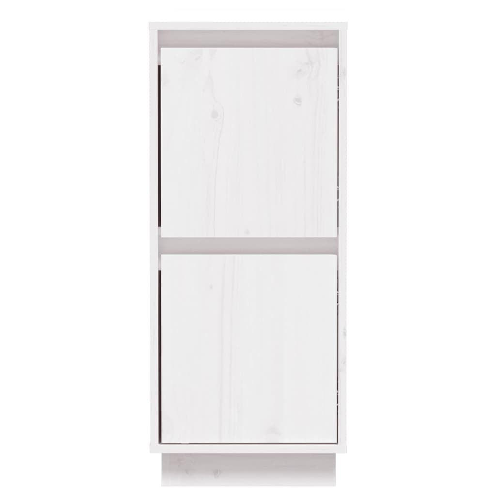 Credenze 2 pz Bianco 31,5x34x75 cm in Legno Massello di Pino - homemem39
