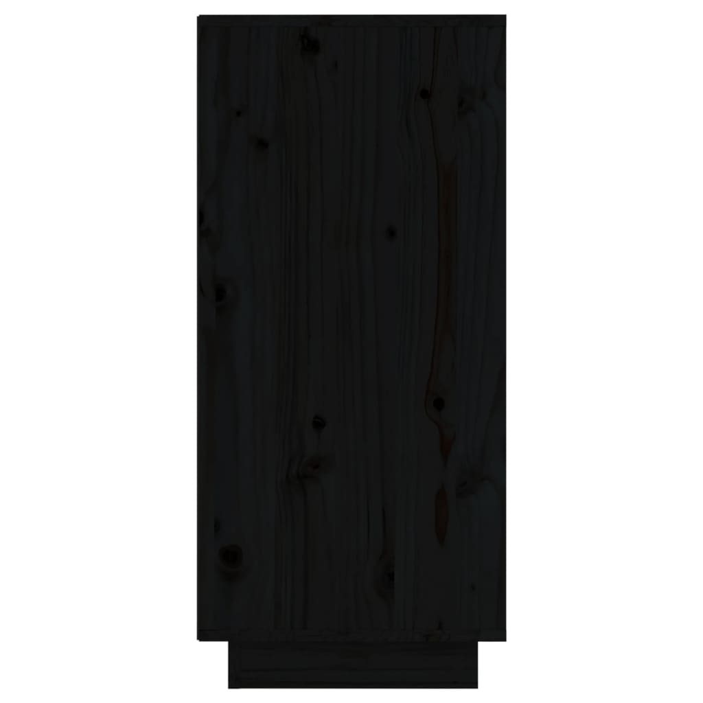 Credenze 2 pz Nero 31,5x34x75 cm in Legno Massello di Pino - homemem39