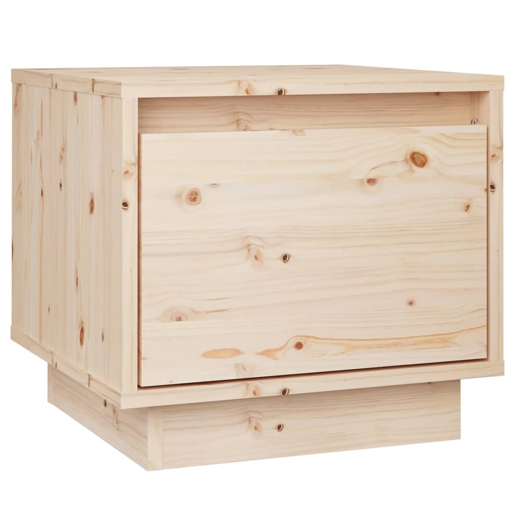 Comodini 2 pz 35x34x32 cm in Legno Massello di Pino - homemem39