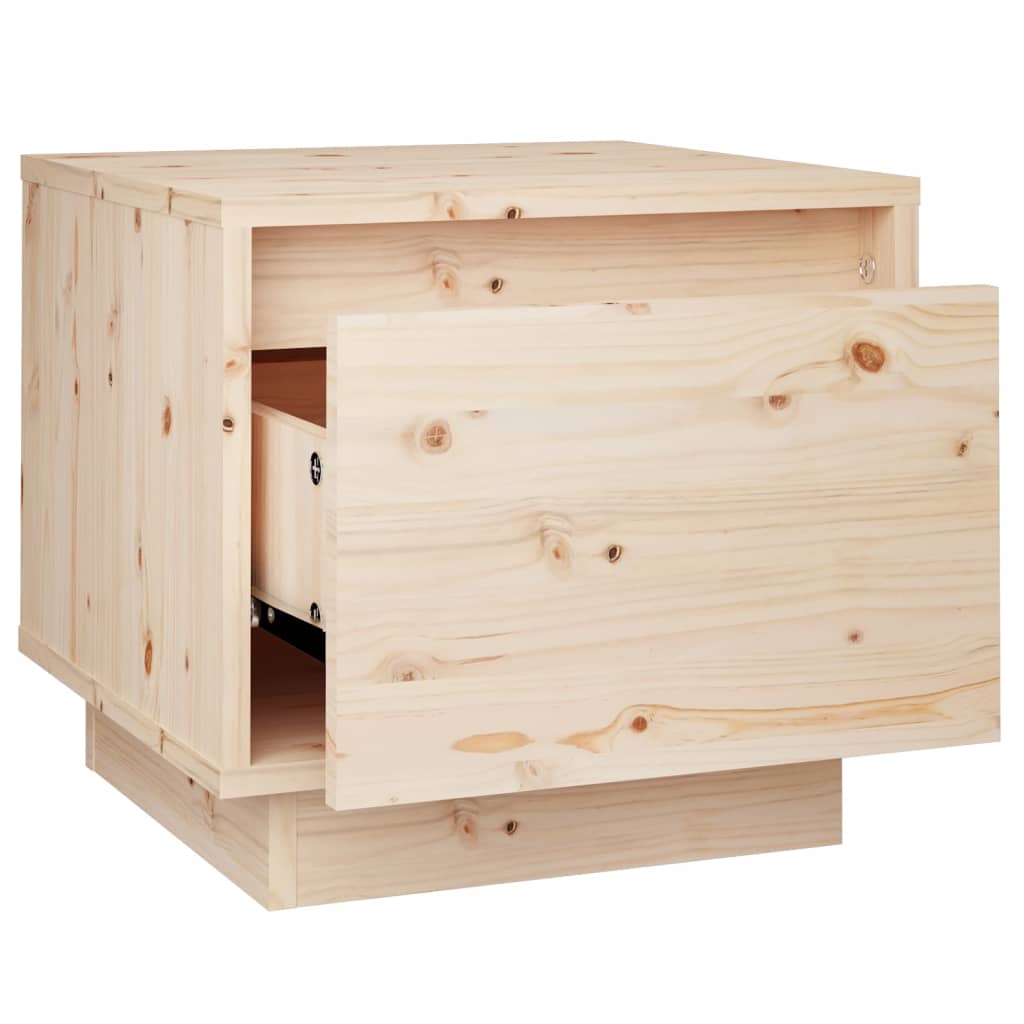 Comodini 2 pz 35x34x32 cm in Legno Massello di Pino - homemem39