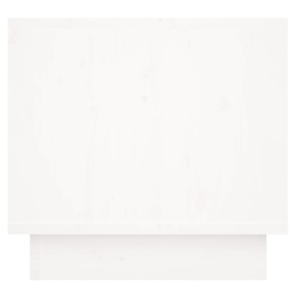 Comodini 2 pz Bianchi 35x34x32 cm in Legno Massello di Pino