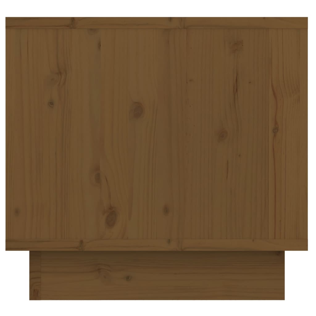 Comodini 2 pz Ambrati 35x34x32 cm in Legno Massello di Pino