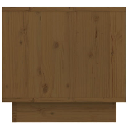 Comodini 2 pz Ambrati 35x34x32 cm in Legno Massello di Pino