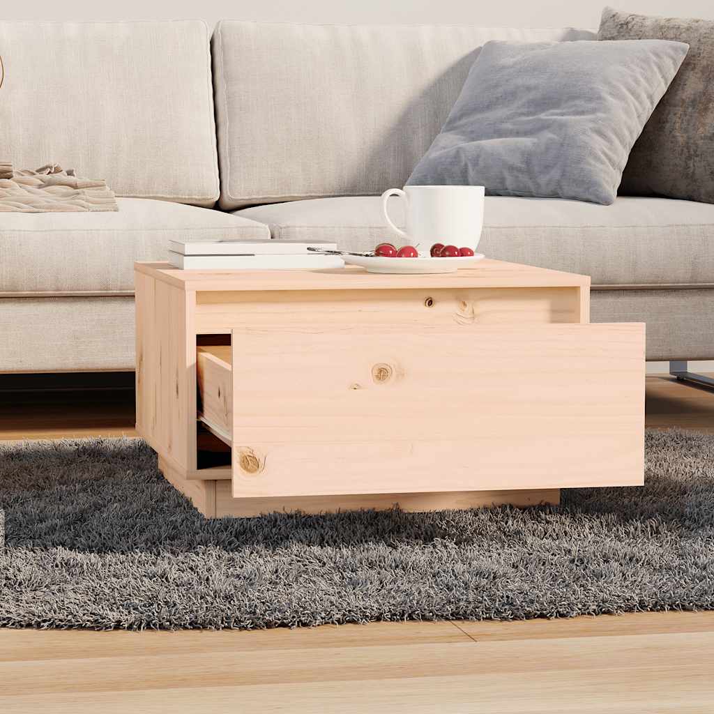 Tavolino da Salotto 55x56x32 cm Legno Massello di Pino | homemem39