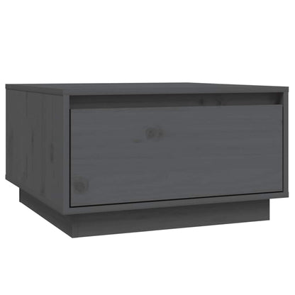 Tavolino da Salotto Grigio 55x56x32 cm Legno Massello di Pino | homemem39