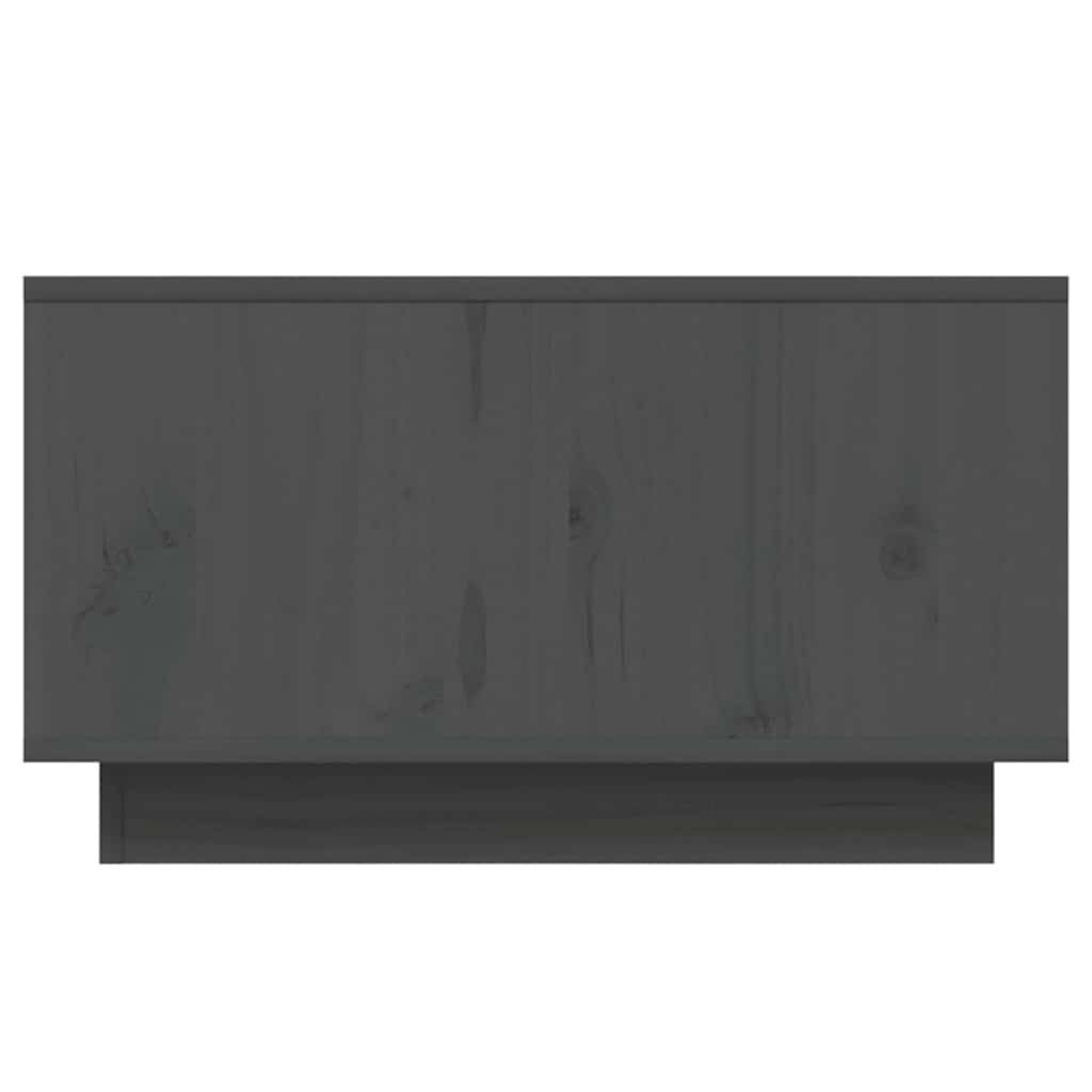 Tavolino da Salotto Grigio 55x56x32 cm Legno Massello di Pino | homemem39