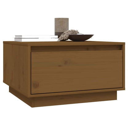 Tavolino da Salotto ambra 55x56x32 cm in Legno Massello di Pino